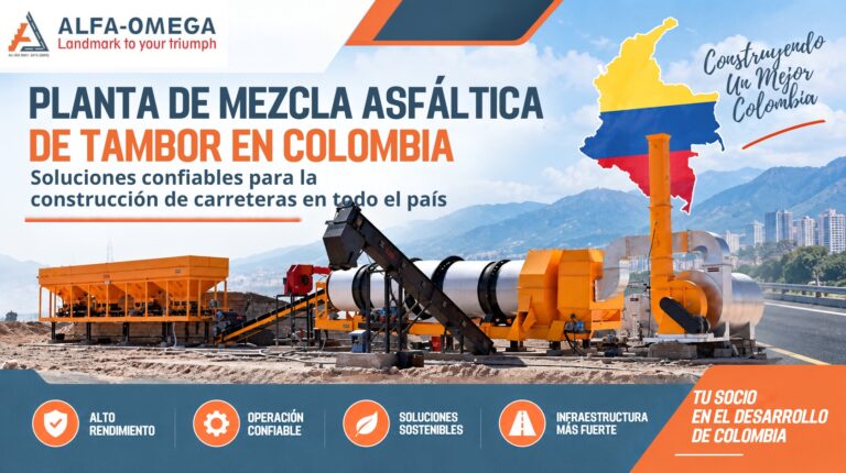 Planta de mezcla asfáltica de tambor en Colombia